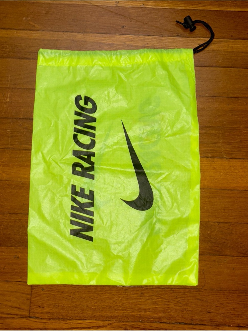 Nike Drawstring Shoe Bag - Neon Yellow with Black Swoosh